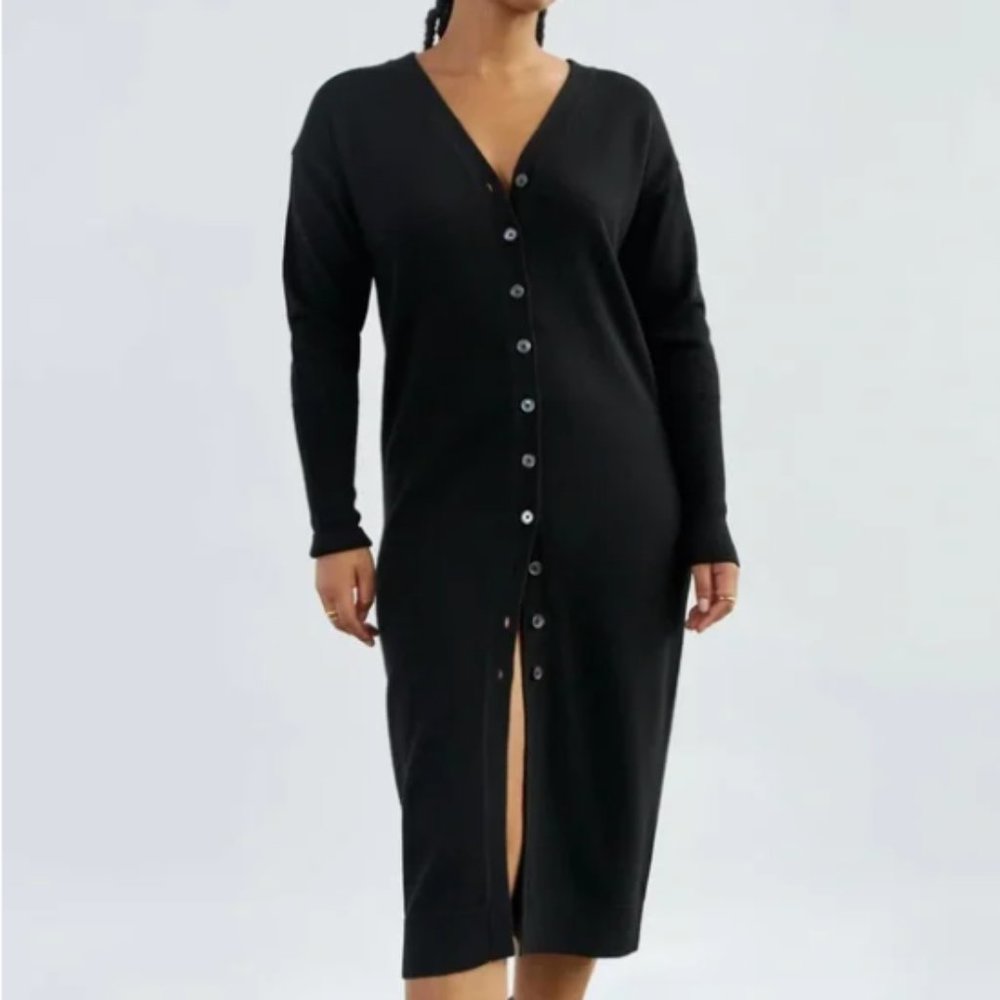 Aritzia Wilfred Utopia Knit Sweater Dress XS Black NWT